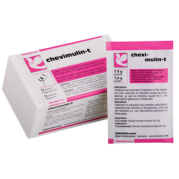CHEVIMULIN-T powder - (treats respiratory tract infections, especially catarrh and wheezing) - (box - 12 sachets)